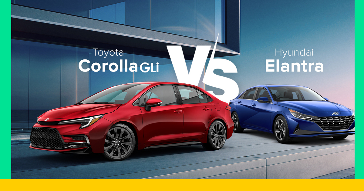 Hyundai Elantra vs. Toyota Corolla GLi