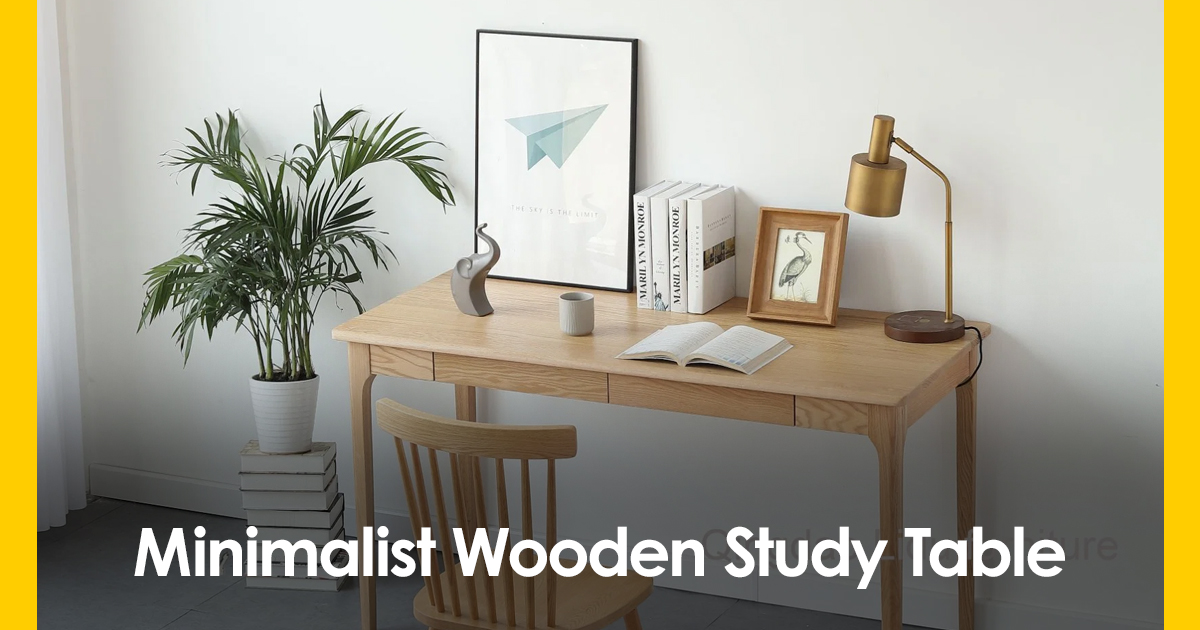 Minimalist Wooden Study Table 