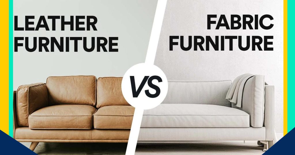 Leather vs. Fabric Sofas for TV lounge sofa design
