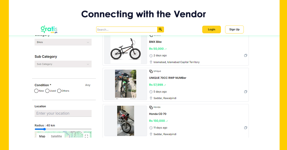 Connecting with the Vendor