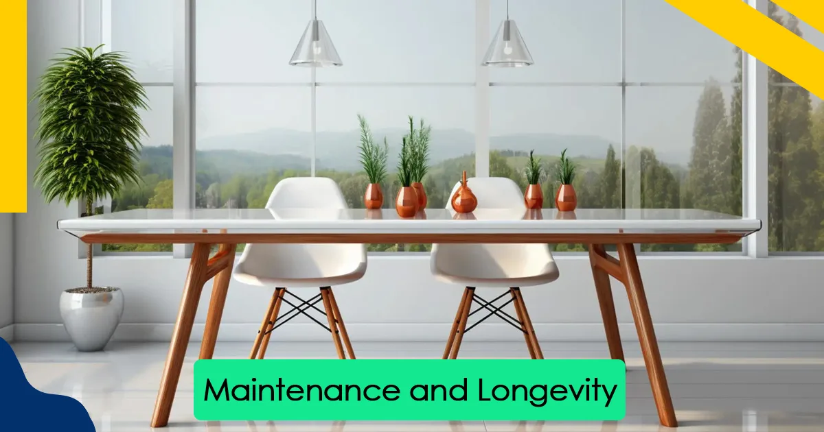 Maintenance and Longevity modern dining table design

