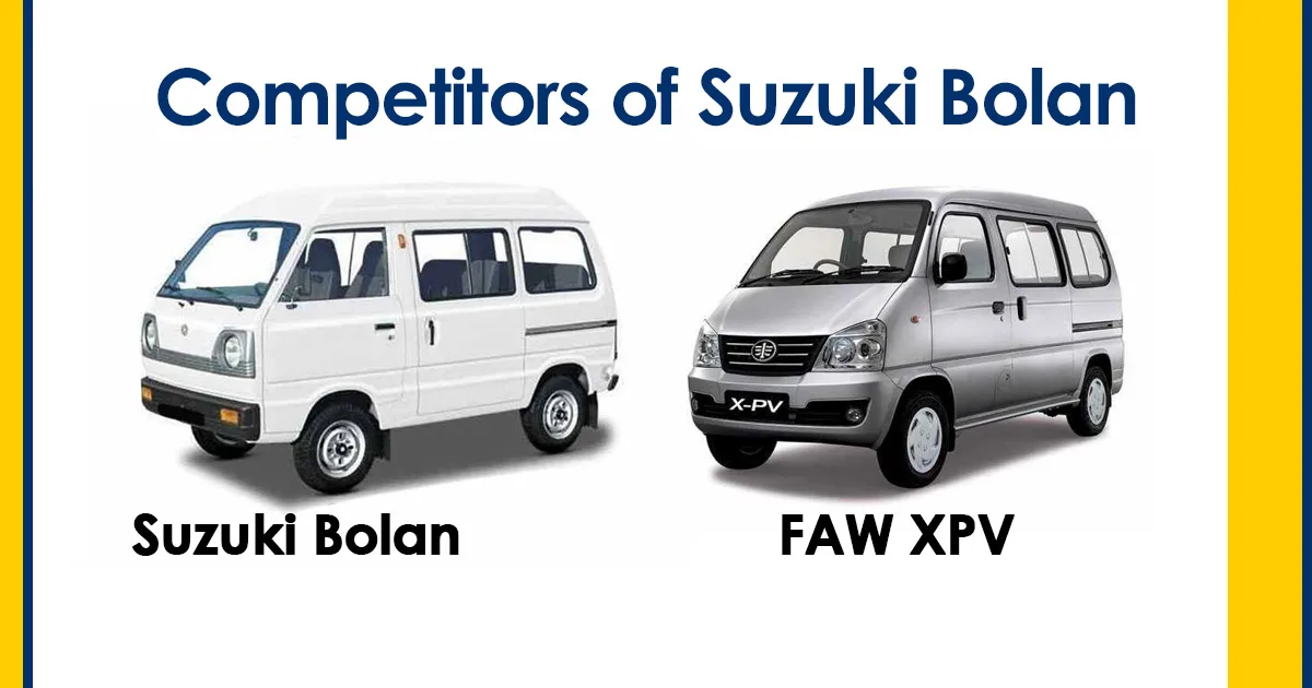 Competitors of Suzuki Bolan 2023 in Pakistan